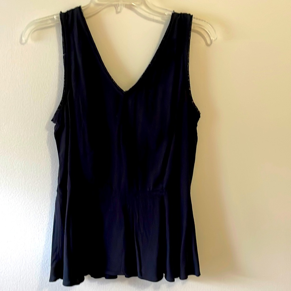 Black peplum tank